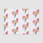 Parrot Tropische Waterverf Summer Party Tissuepapier (Voorkant)