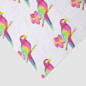 Parrot Tropische Waterverf Summer Party Tissuepapier (Detail)
