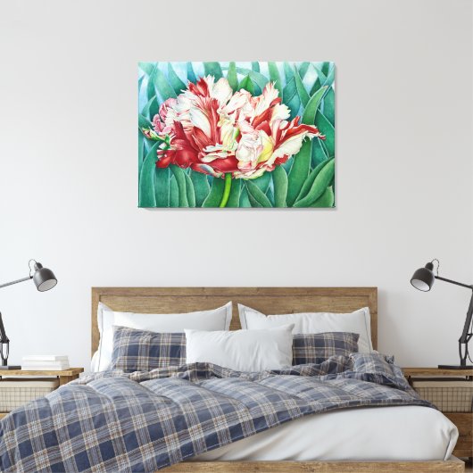 Parrot Tulip Canvas Afdruk (Insitu (Slaapkamer))