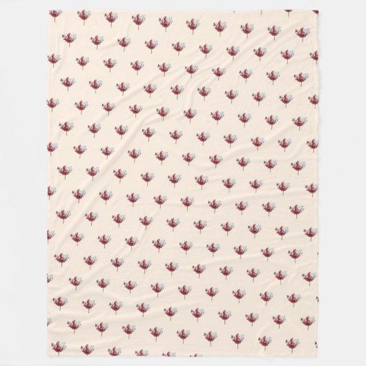 Parrot Tulip Fleece Deken (Voorkant)