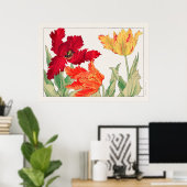 Parrot tulip, Floral Poster (Thuiskantoor)