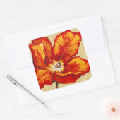 Parrot Tulip I Vierkante Sticker (Envelop)