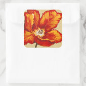 Parrot Tulip I Vierkante Sticker (Tas)