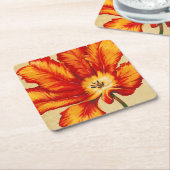 Parrot Tulip II Kartonnen Onderzetters (Schuin)