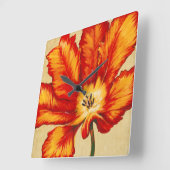 Parrot Tulip II Vierkante Klok (Hoek)