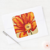Parrot Tulip II Vierkante Sticker (Envelop)
