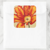 Parrot Tulip II Vierkante Sticker (Tas)