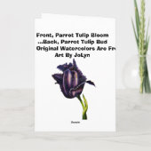 Parrot Tulip Kaart (Achterkant)