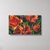 "Parrot Tulips Triptych Canvas Print" (Voorkant)