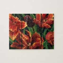 "Parrot Tulips Triptych" Legpuzzel