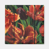"Parrot Tulips Triptych" Magnet (Voorkant)