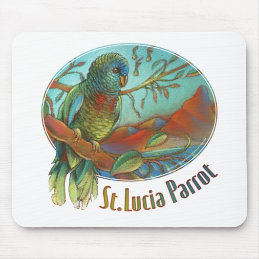 Parrot van Saint Lucia Muismat (Voorkant)