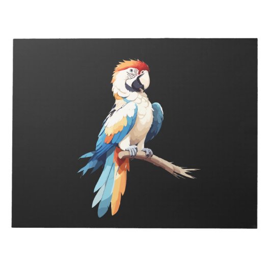 Parrot Vector Art met levendige kleuren Notitieblok (Voorkant)