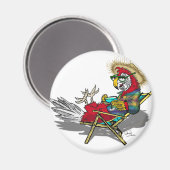 Parrot verbijsterd in de buisstoel magneet (Voorkant / Achterkant)