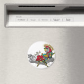 Parrot verbijsterd in de buisstoel magneet (Insitu (Vaatwasser))