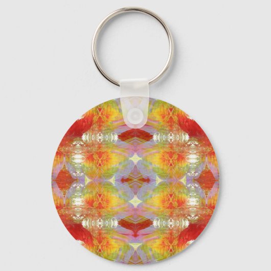 Parrot veren patroon sleutelhanger (Voorkant)