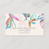 Parrot Vibrant Tropical Motif Visitekaartje (Achterkant)