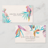 Parrot Vibrant Tropical Motif Visitekaartje (Voorkant / Achterkant)