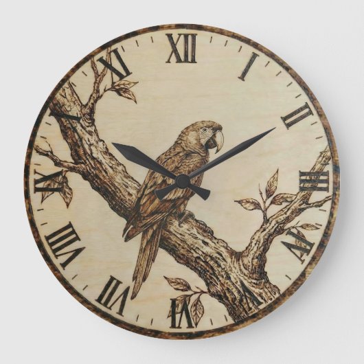 Parrot Wall Clock Grote Klok (Voorkant)