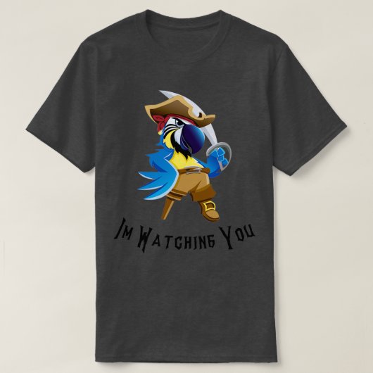 Parrot Watching You pirate parrot T-shirt (Design voorkant)
