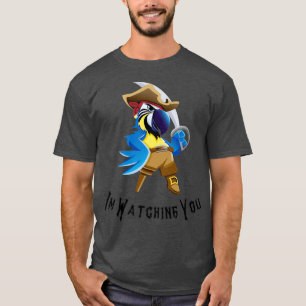 Parrot Watching You pirate parrot T-shirt