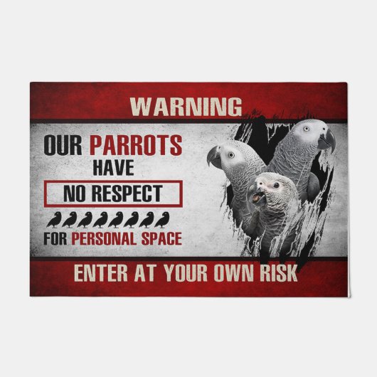 Parrot Welcome Mat, Parrot Lovers, Funny Parrot Do Deurmat (Voorkant)