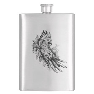 Parrot Wild Animal Natuur Illustratie Art Tattoo Flacon