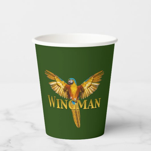 Parrot Wingman Papieren Bekers (Voorkant)