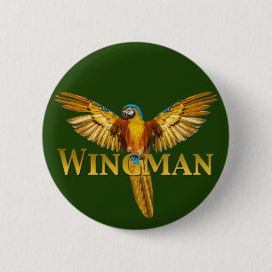 Parrot Wingman Ronde Button 5,7 Cm
