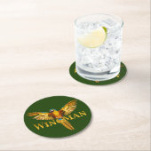 Parrot Wingman Ronde Kartonnen Onderzetter (Insitu)