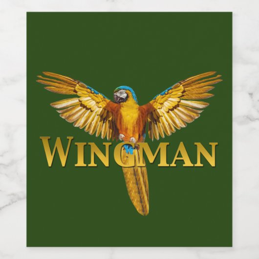 Parrot Wingman Wijn Etiket (Enkel label)