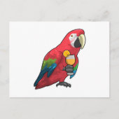 Parrot with Glass of Orange juice Briefkaart (Voorkant)