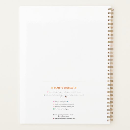 Parrot with Golden Crown Planner (Achterkant)