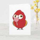 Parrot with Lollipop Kaart (Gele Bloem)