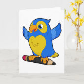 Parrot with Pencil Kaart (Gele Bloem)