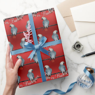 Parrot Wrapping Paper Specialized African Grey Cadeaupapier