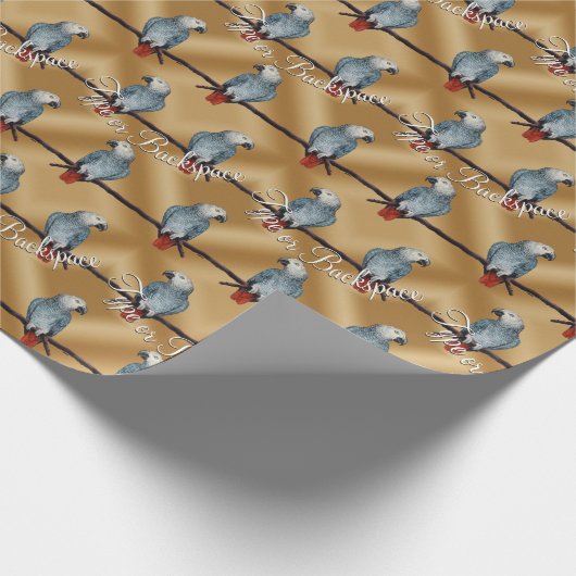 Parrot Wrapping Paper Specialized African Grey Cadeaupapier (Hoek)