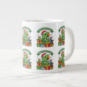 Parrot-y Merry Christmas – Cute Festive Parrot Hol Grote Koffiekop (Voorkant rechts)