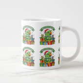 Parrot-y Merry Christmas – Cute Festive Parrot Hol Grote Koffiekop (Rechts)