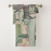 Parrot Yellow Tropical Antiek Flower Bad Handdoek (Insitu)