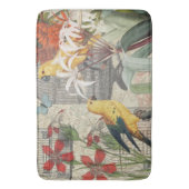 Parrot Yellow Tropical Antiek Flower Badmat (Voorkant Verticaal)