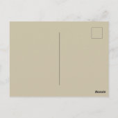 Parrot Yellow Tropical Antiek Flower Briefkaart (Achterkant)