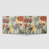 Parrot Yellow Tropical Antiek Flower Gastenboek (Volledig)