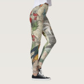 Parrot Yellow Tropical Antiek Flower Leggings (Rechts)
