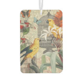 Parrot Yellow Tropical Antiek Flower Luchtverfrisser (Achterkant)