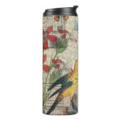 Parrot Yellow Tropical Antiek Flower Thermosbeker (Gedraaid links)