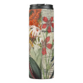 Parrot Yellow Tropical Antiek Flower Thermosbeker (Achterkant)