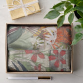 Parrot Yellow Tropical Antiek Flower Tissuepapier (Geschenk)