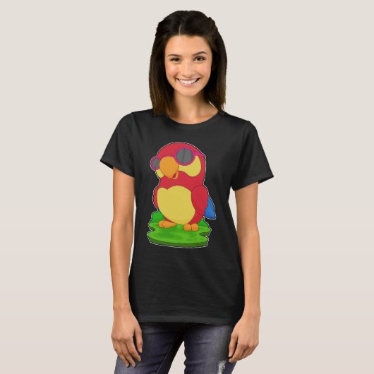 Parrot zonnebril t-shirt (Voorkant volledig)