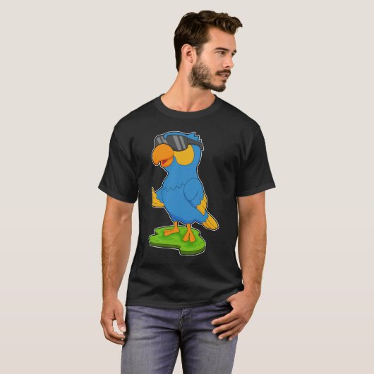 Parrot zonnebril t-shirt (Voorkant volledig)
